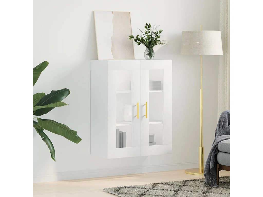 Wandschrank,Wandhängeschrank Weiß 69,5x34x90 cm -gkd971723