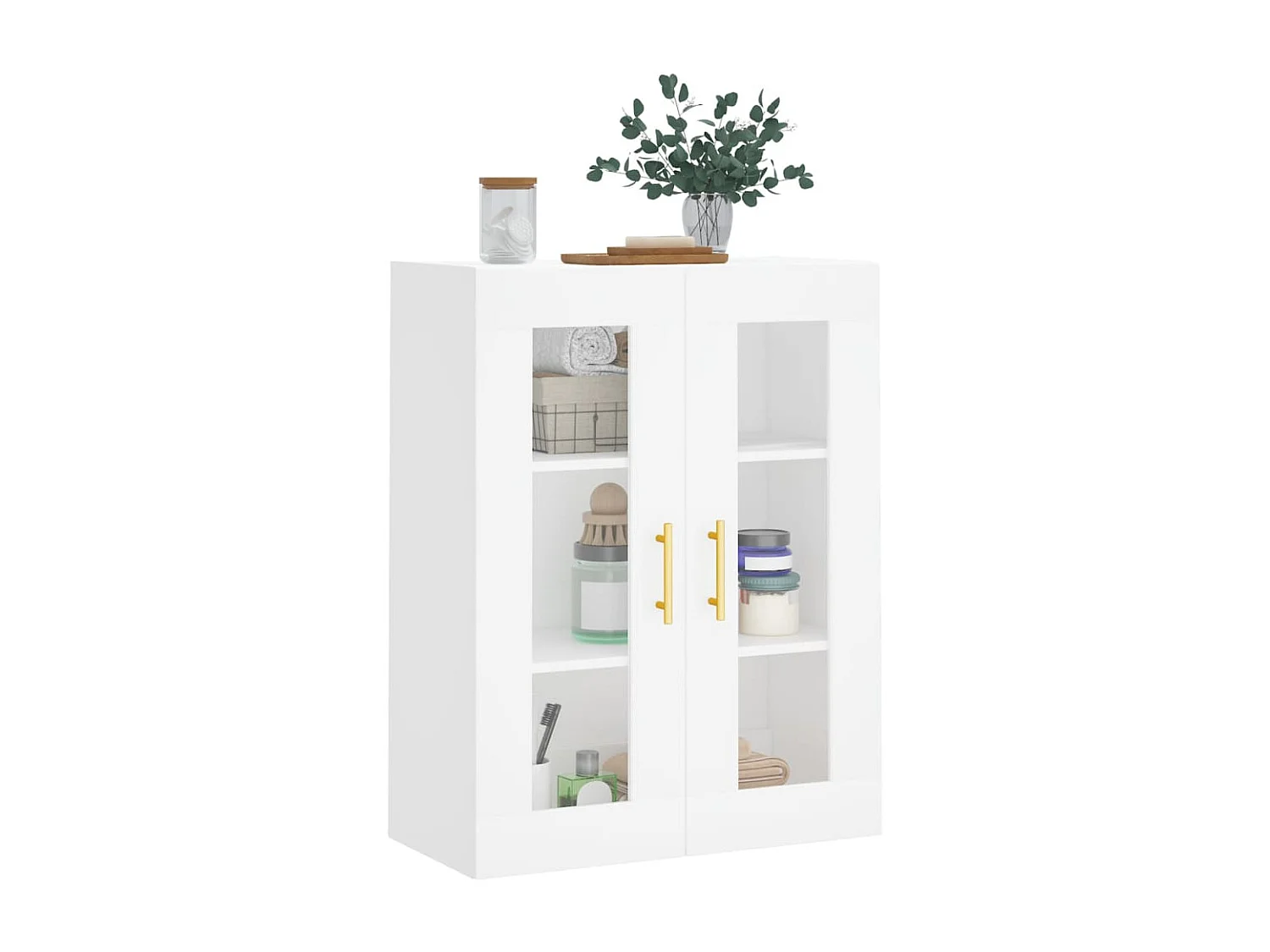 Wandschrank,Wandhängeschrank Weiß 69,5x34x90 cm -gkd971723