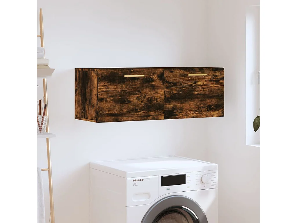 Wandschrank,Wandhängeschrank Räuchereiche 100x36,5x35 cm Holzwerkstoff -gkd376602