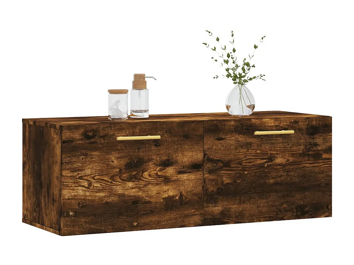 Wandschrank,Wandhängeschrank Räuchereiche 100x36,5x35 cm Holzwerkstoff -gkd376602