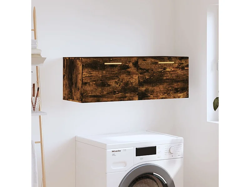 Wandschrank,Wandhängeschrank Räuchereiche 100x36,5x35 cm Holzwerkstoff -gkd376602