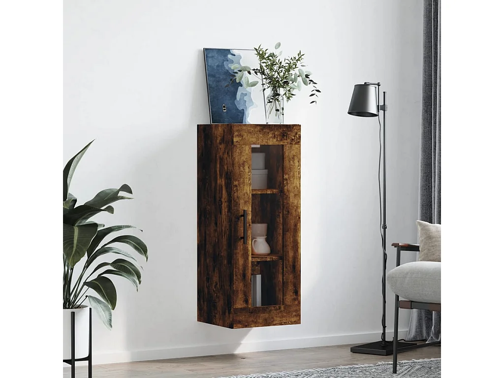 Wandschrank,Wandhängeschrank Räuchereiche 34,5x34x90 cm -gkd976920