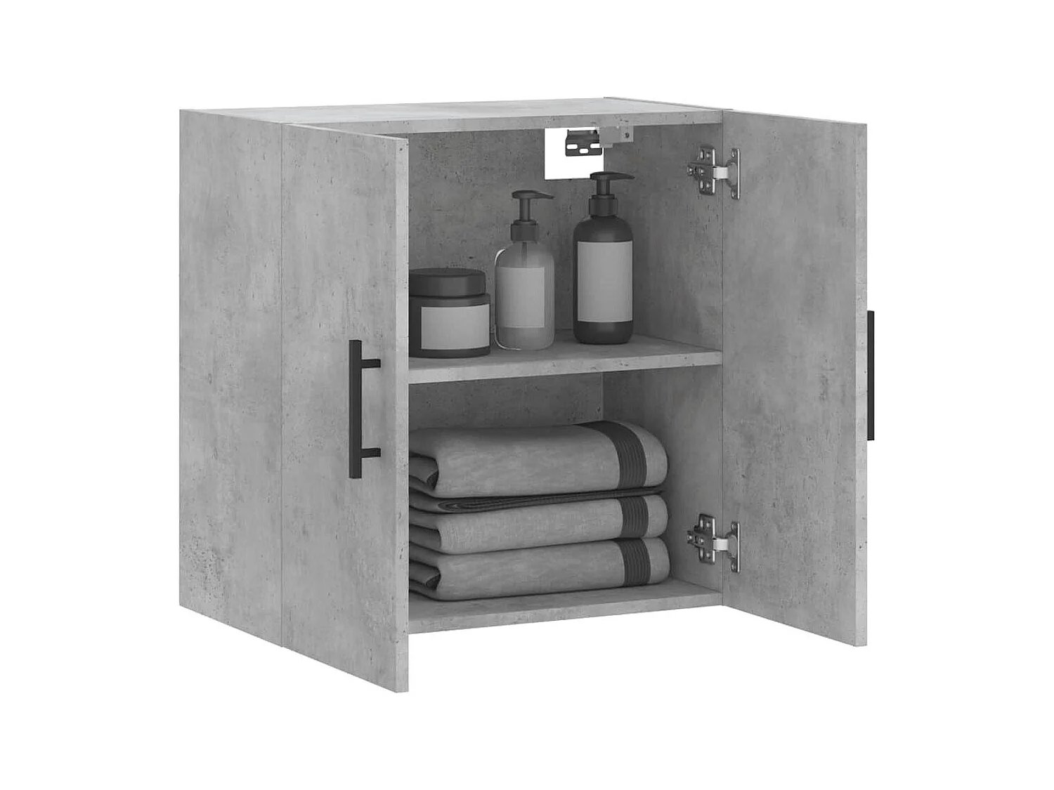 Wandschrank,Wandhängeschrank Betongrau 60x31x60 cm Holzwerkstoff -gkd959418