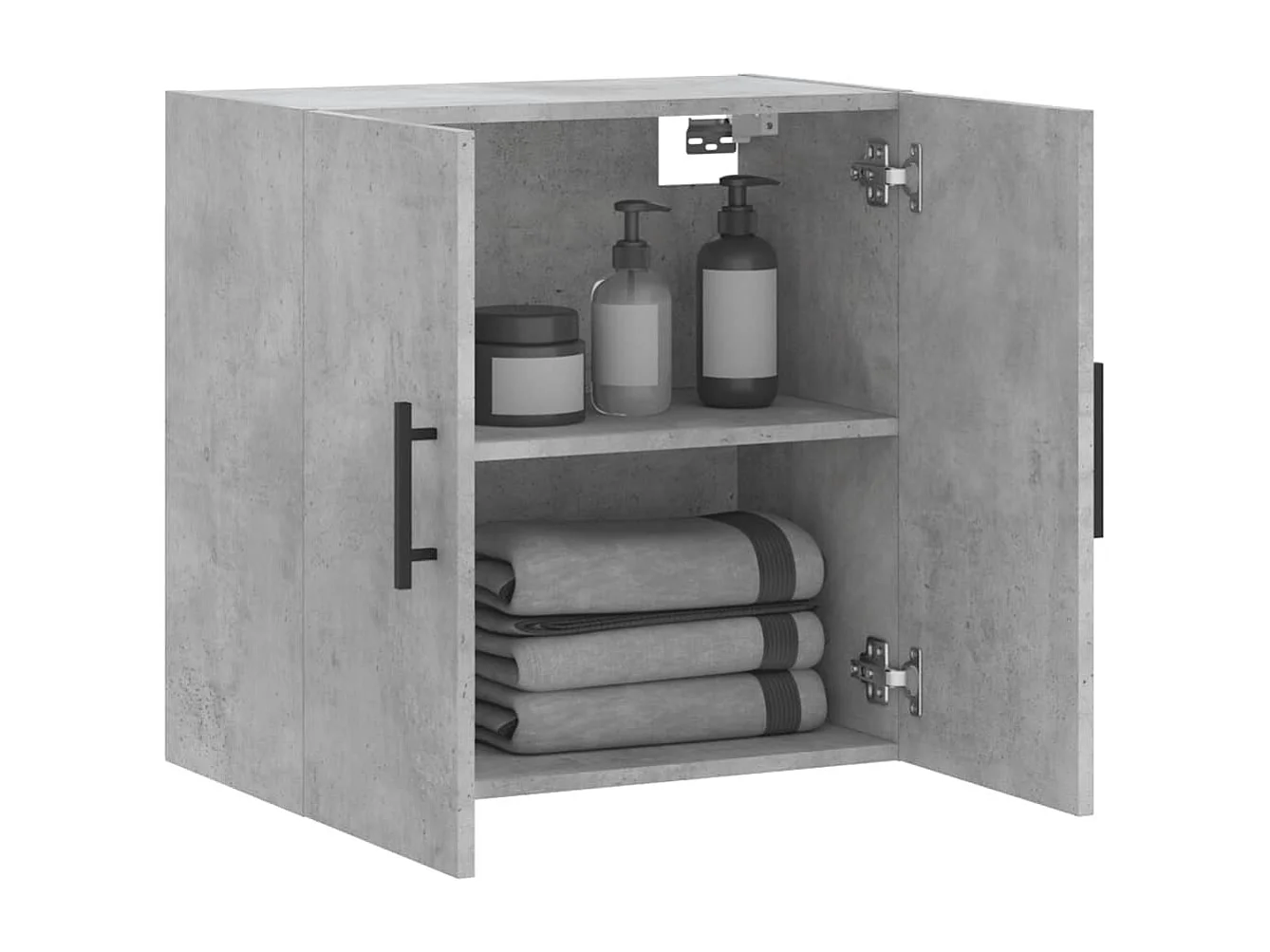 Wandschrank,Wandhängeschrank Betongrau 60x31x60 cm Holzwerkstoff -gkd959418