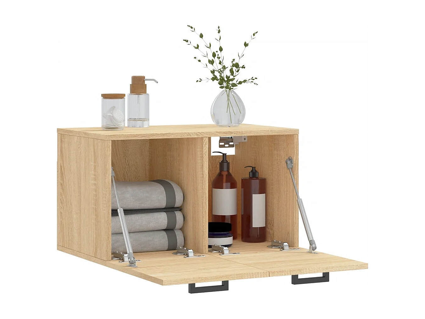 Wandschrank,Wandhängeschrank Sonoma-Eiche 60x36,5x35 cm Holzwerkstoff -gkd131618