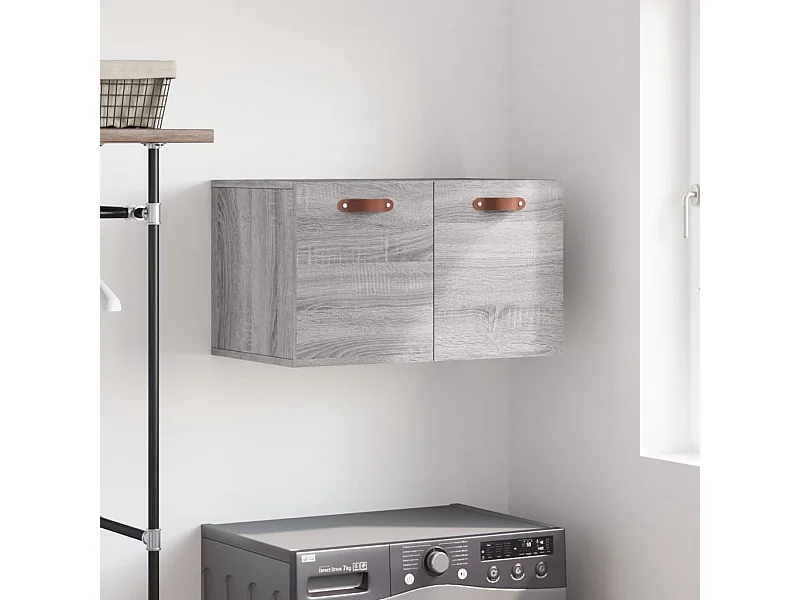 Wandschrank,Wandhängeschrank Grau Sonoma 60x36,5x35 cm Holzwerkstoff -gkd35358