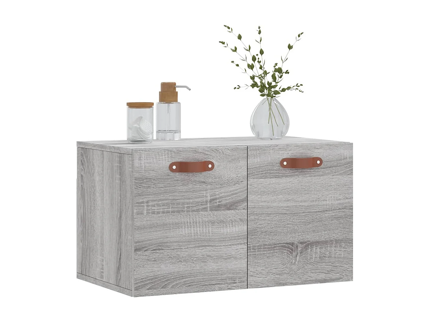 Wandschrank,Wandhängeschrank Grau Sonoma 60x36,5x35 cm Holzwerkstoff -gkd35358