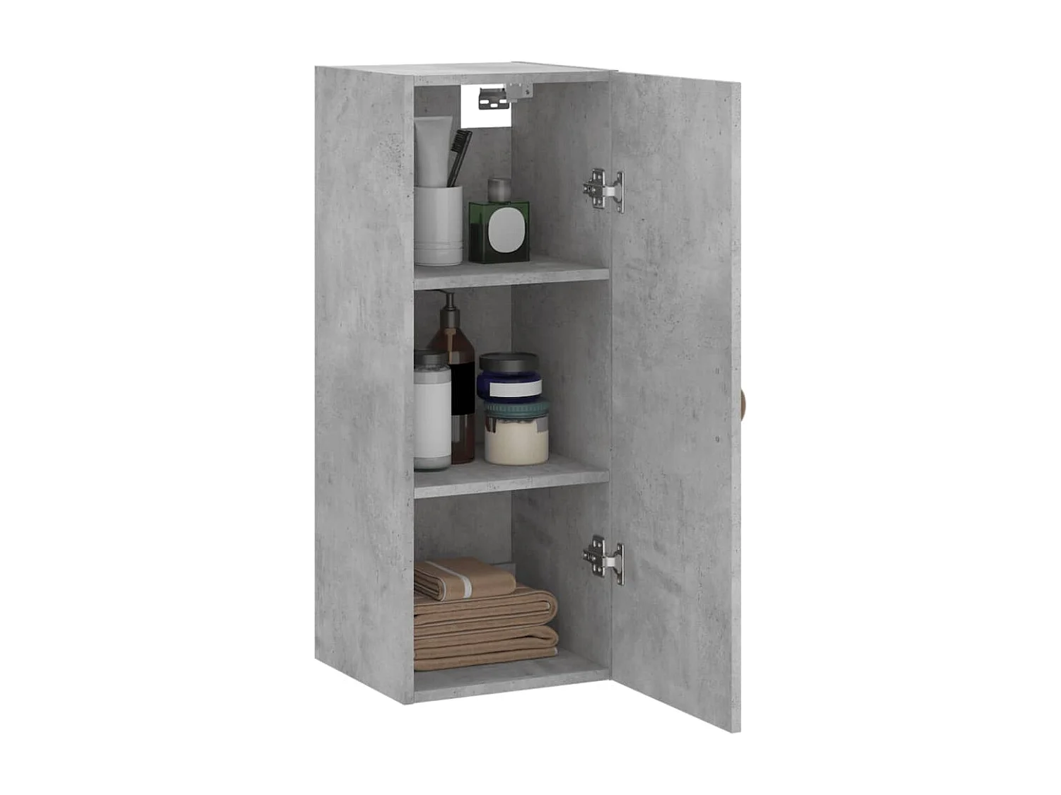 Wandschrank,Wandhängeschrank Betongrau 34,5x34x90 cm -gkd379537