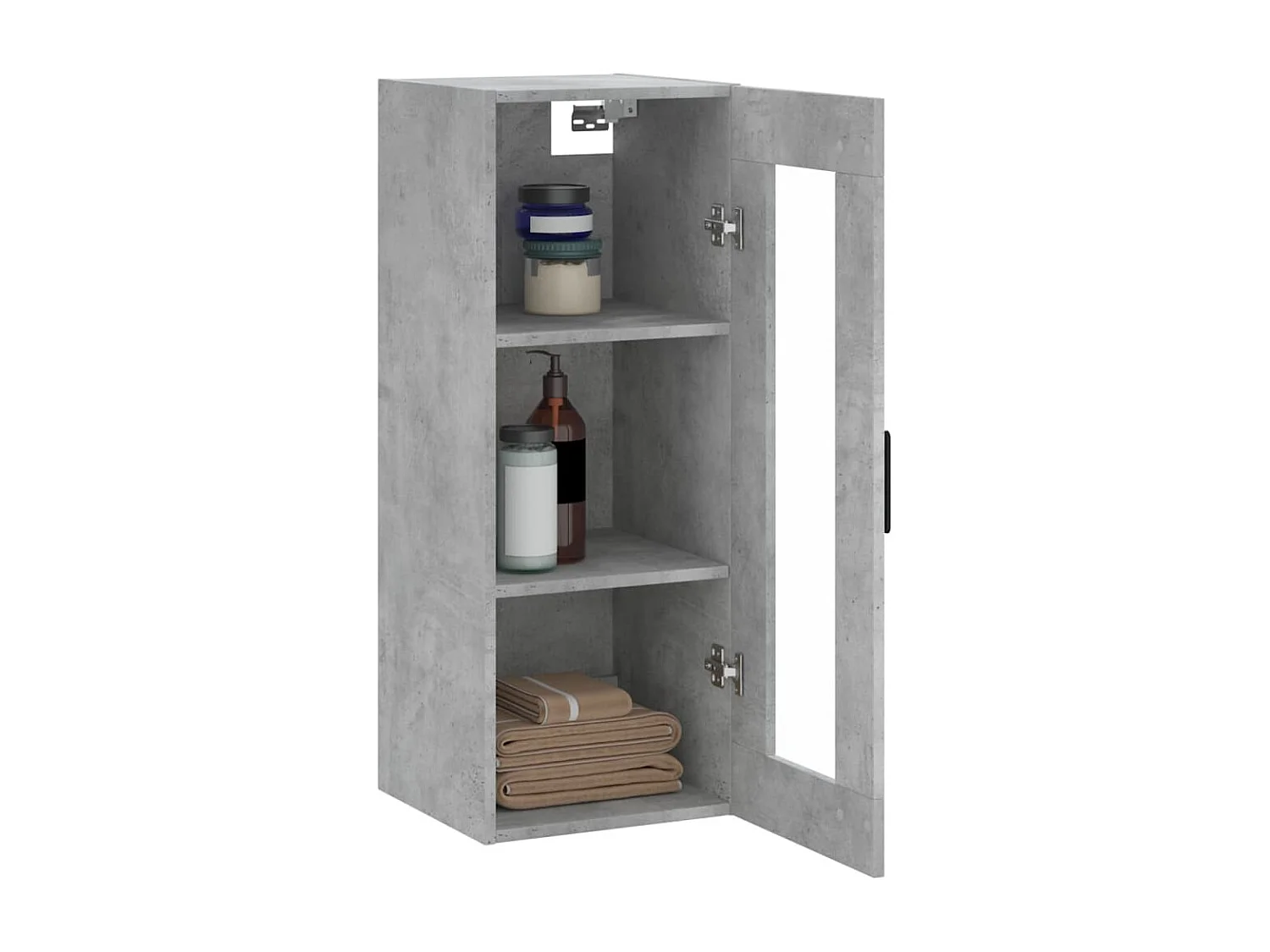Wandschrank,Wandhängeschrank Betongrau 34,5x34x90 cm -gkd890023
