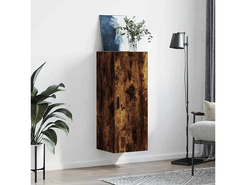Wandschrank,Wandhängeschrank Räuchereiche 34,5x34x90 cm -gkd823289
