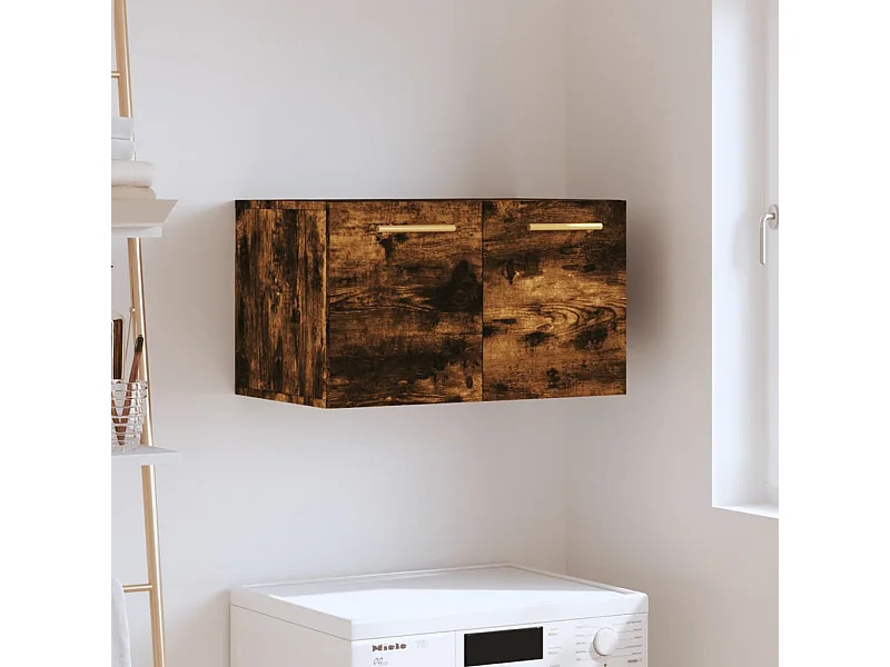 Wandschrank,Wandhängeschrank Räuchereiche 60x36,5x35 cm Holzwerkstoff -gkd377579