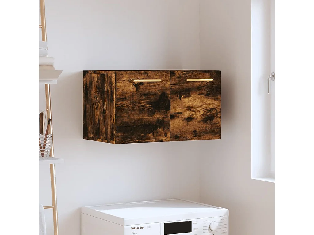 Wandschrank,Wandhängeschrank Räuchereiche 60x36,5x35 cm Holzwerkstoff -gkd377579