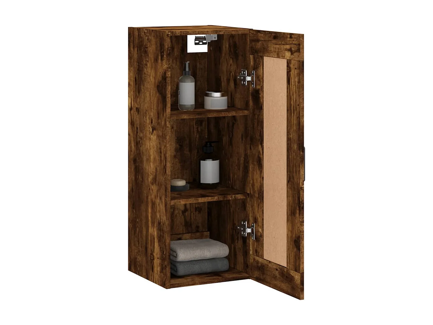 Wandschrank,Wandhängeschrank Räuchereiche 34,5x34x90 cm Holzwerkstoff -gkd62169