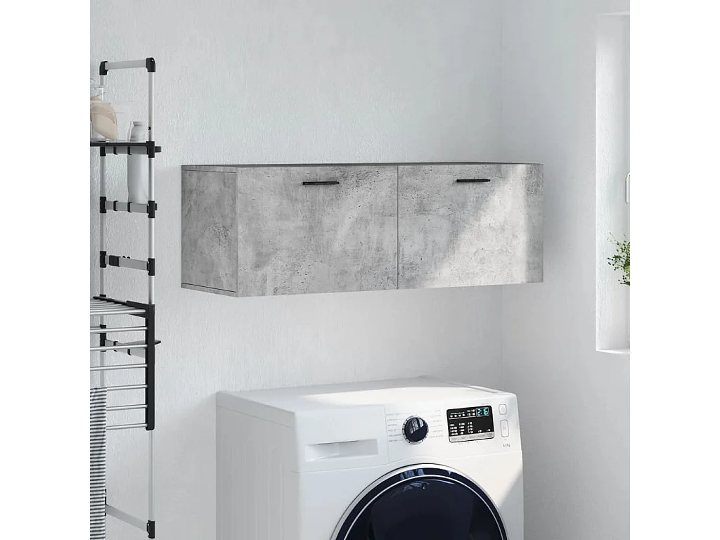 Wandschrank,Wandhängeschrank Betongrau 100x36,5x35 cm Holzwerkstoff -gkd787924