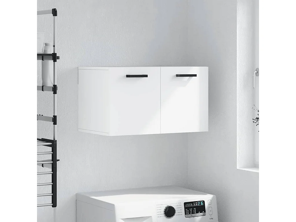 Wandschrank,Wandhängeschrank Weiß 60x36,5x35 cm Holzwerkstoff -gkd629145