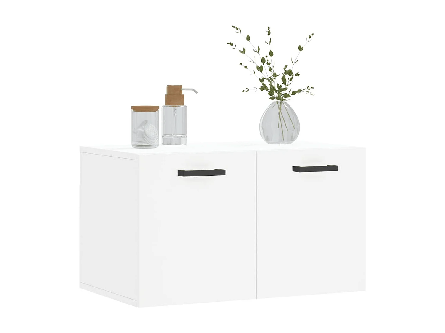 Wandschrank,Wandhängeschrank Weiß 60x36,5x35 cm Holzwerkstoff -gkd629145