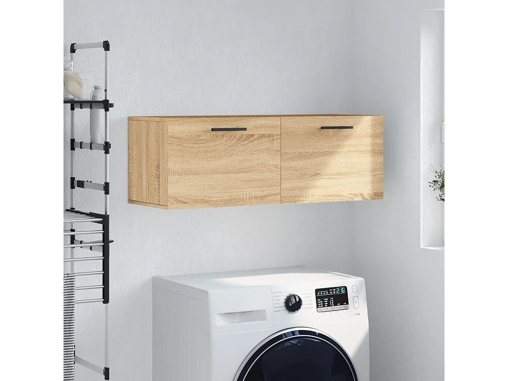 Wandschrank,Wandhängeschrank Sonoma-Eiche 100x36,5x35 cm Holzwerkstoff -gkd557531