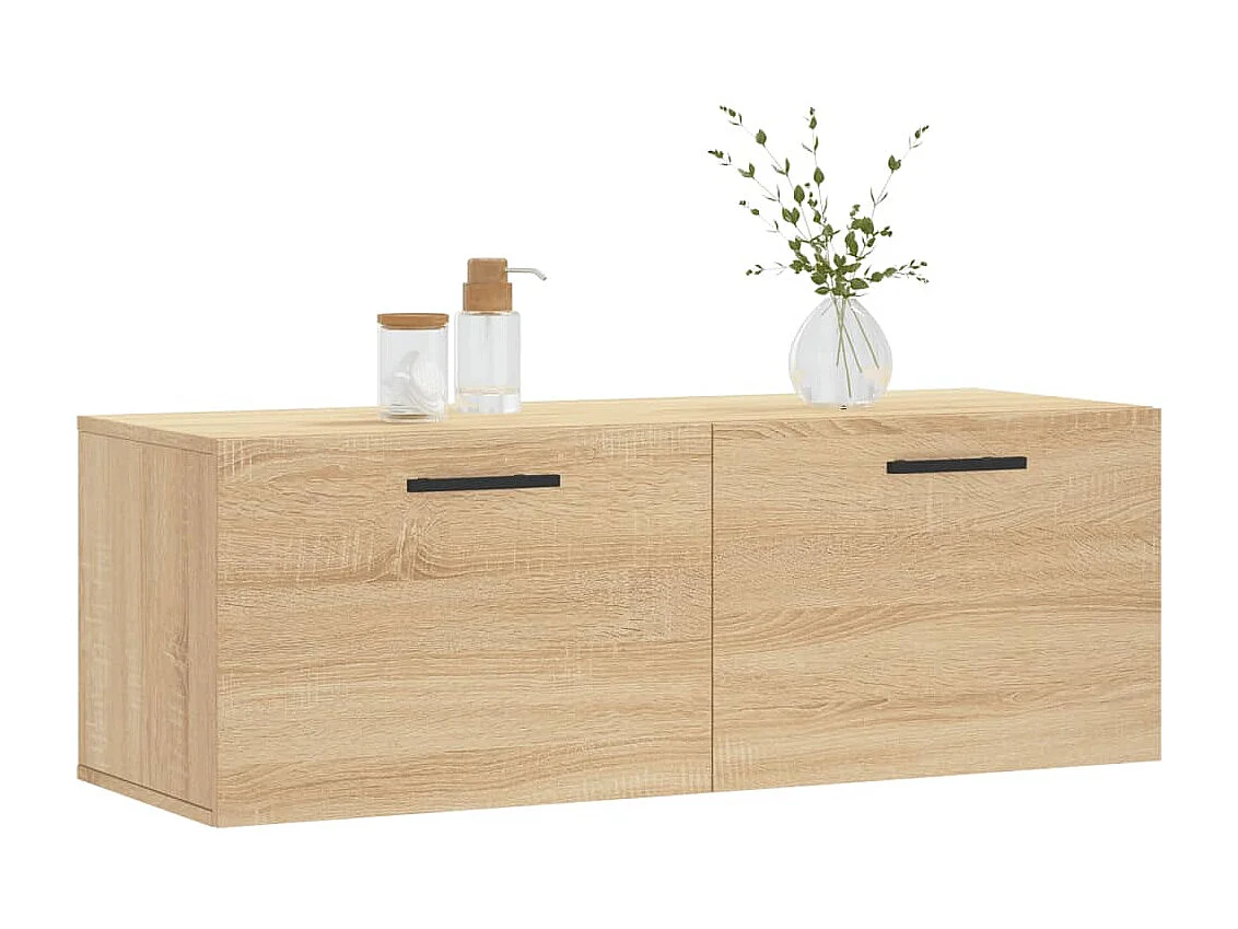 Wandschrank,Wandhängeschrank Sonoma-Eiche 100x36,5x35 cm Holzwerkstoff -gkd557531