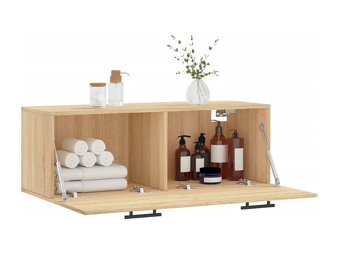 Wandschrank,Wandhängeschrank Sonoma-Eiche 100x36,5x35 cm Holzwerkstoff -gkd557531