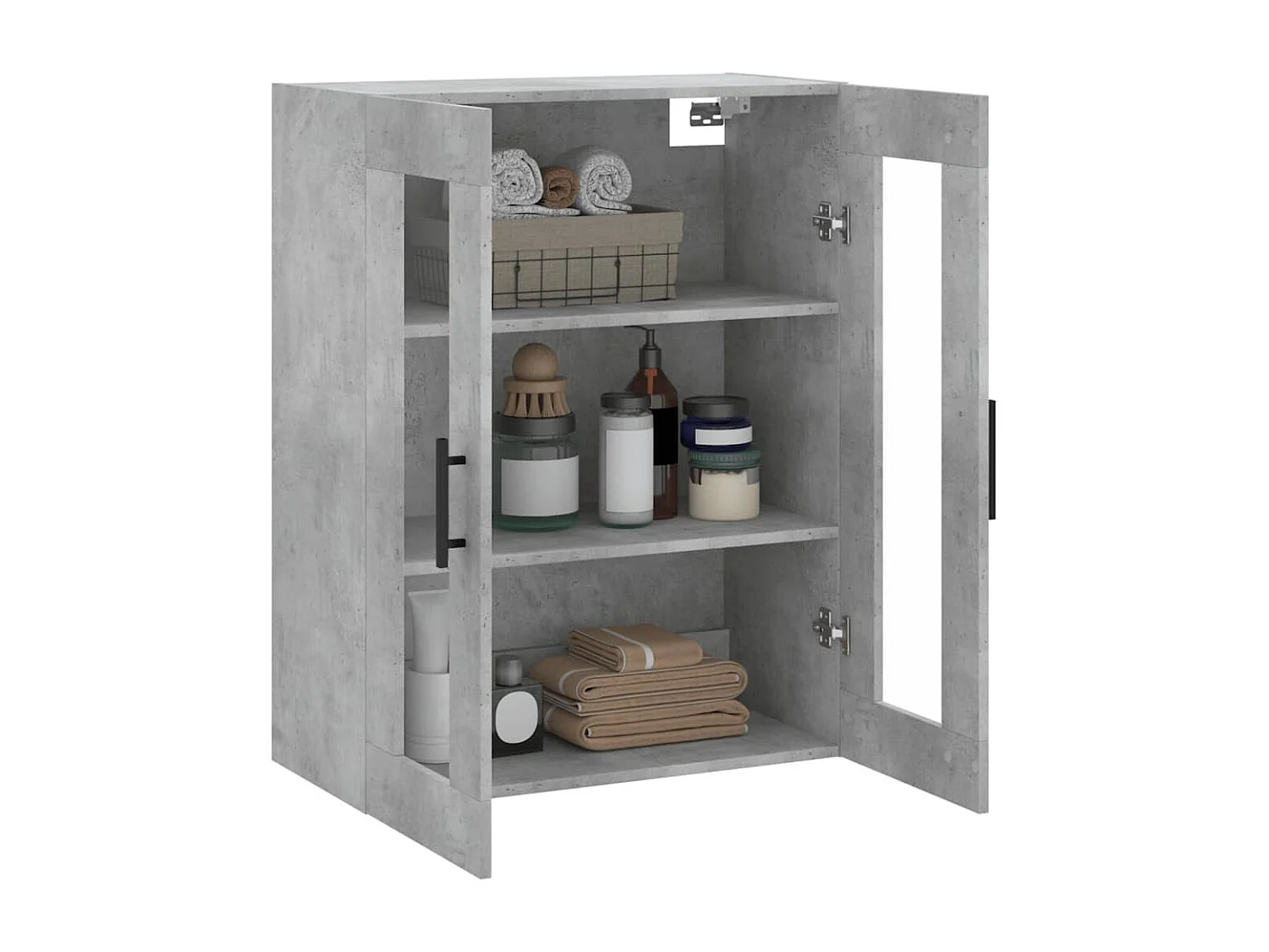 Wandschrank,Wandhängeschrank Betongrau 69,5x34x90 cm -gkd269868