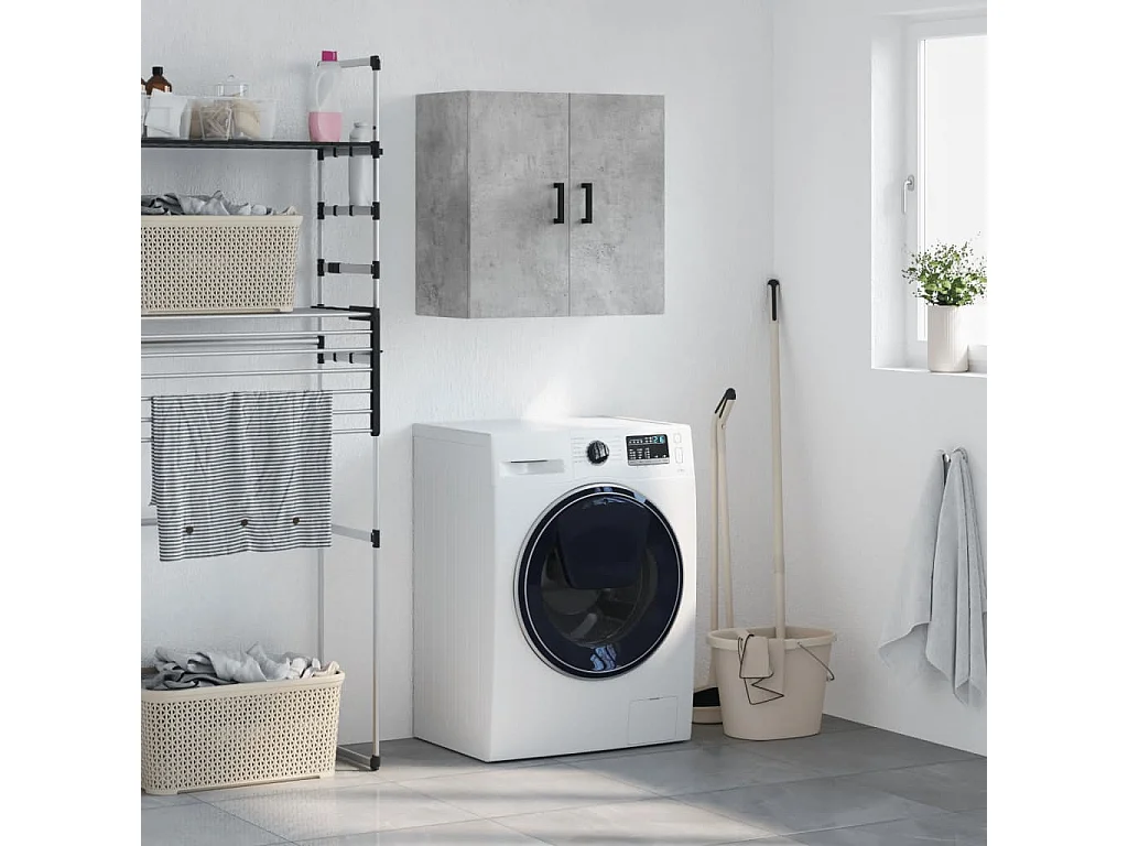 Wandschrank,Wandhängeschrank Betongrau 60x31x60 cm Holzwerkstoff -gkd587668