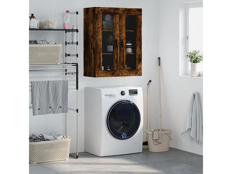 Wandschrank,Wandhängeschrank Räuchereiche 69,5x34x90 cm -gkd81585