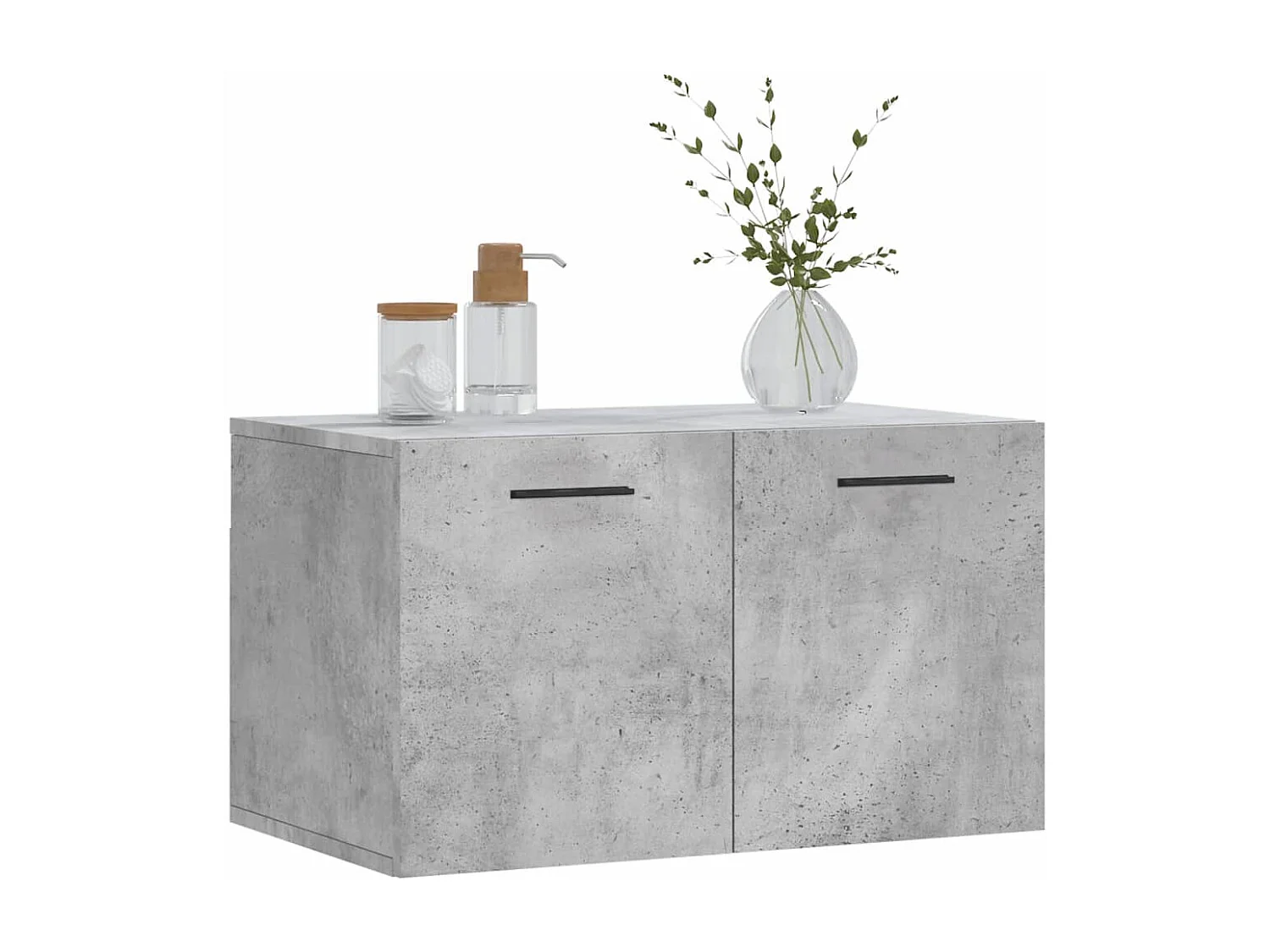 Wandschrank,Wandhängeschrank Betongrau 60x36,5x35 cm Holzwerkstoff -gkd31567