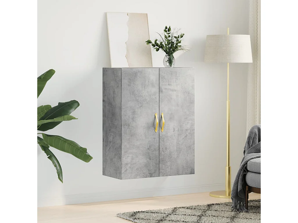 Wandschrank,Wandhängeschrank Betongrau 69,5x34x90 cm -gkd225796