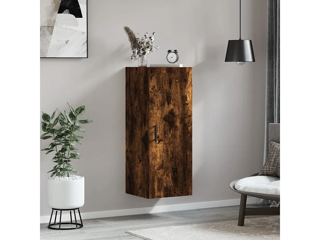 Wandschrank,Wandhängeschrank Räuchereiche 34,5x34x90 cm -gkd776762