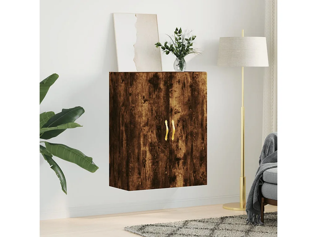 Wandschrank,Wandhängeschrank Räuchereiche 69,5x34x90 cm -gkd836255