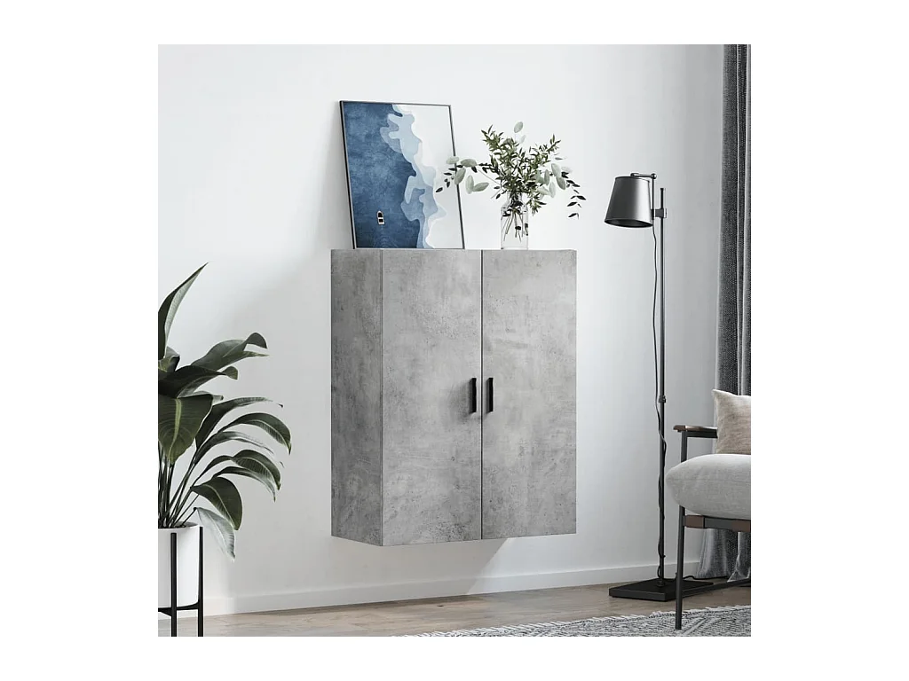 Wandschrank,Wandhängeschrank Betongrau 69,5x34x90 cm -gkd397805