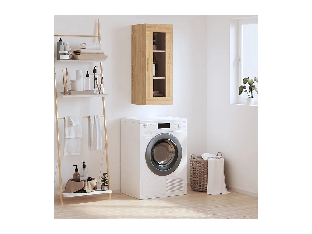 Wandschrank,Wandhängeschrank Sonoma-Eiche 34,5x34x90 cm -gkd829836