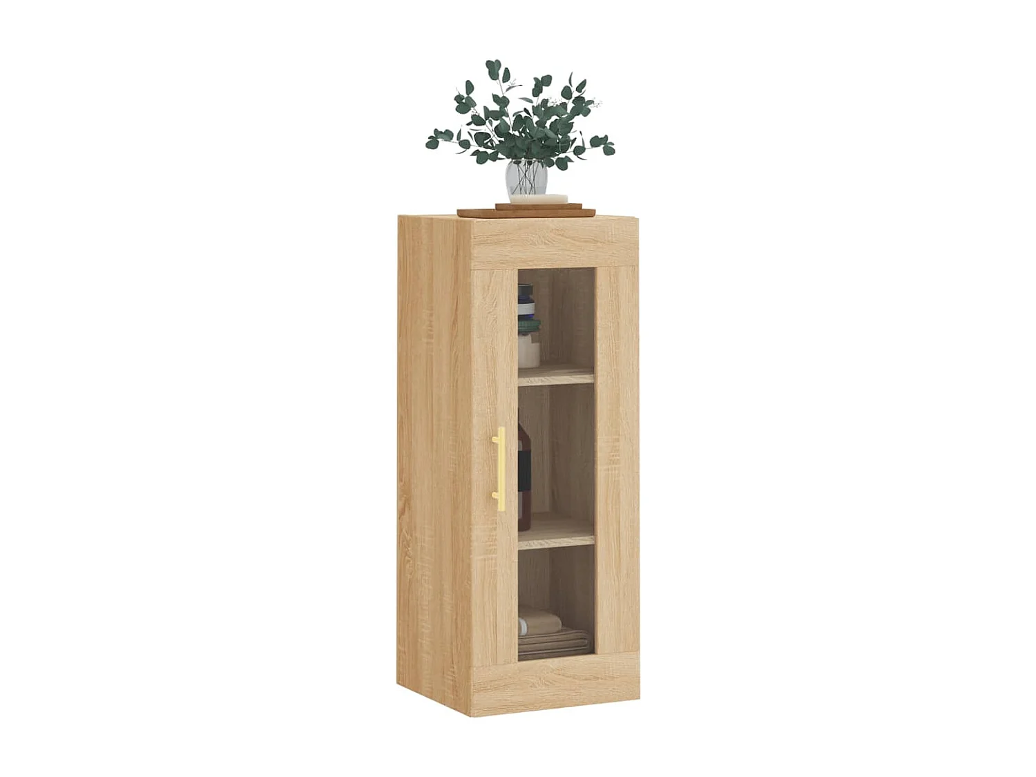 Wandschrank,Wandhängeschrank Sonoma-Eiche 34,5x34x90 cm -gkd829836