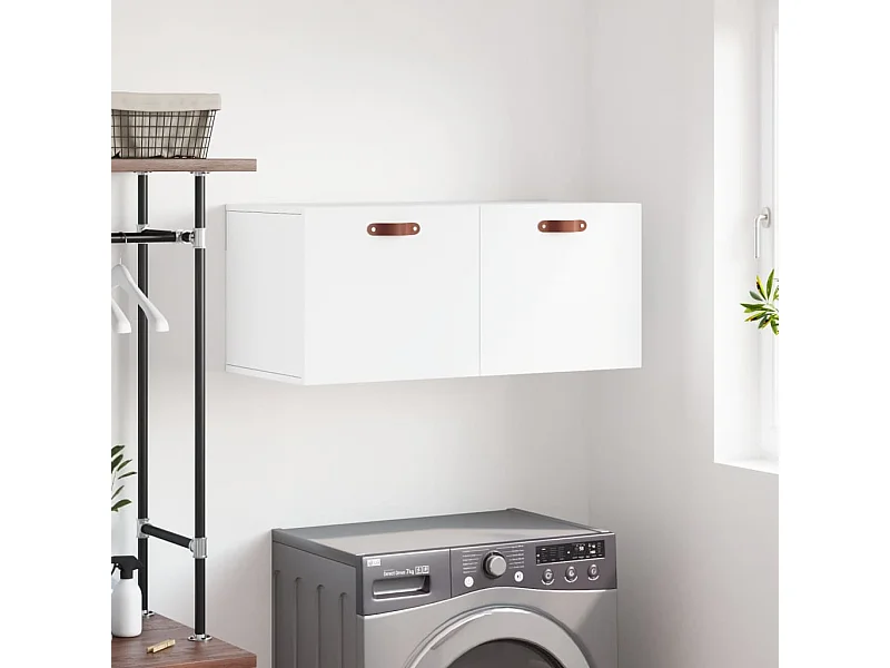 Wandschrank,Wandhängeschrank Weiß 80x36,5x35 cm Holzwerkstoff -gkd424115