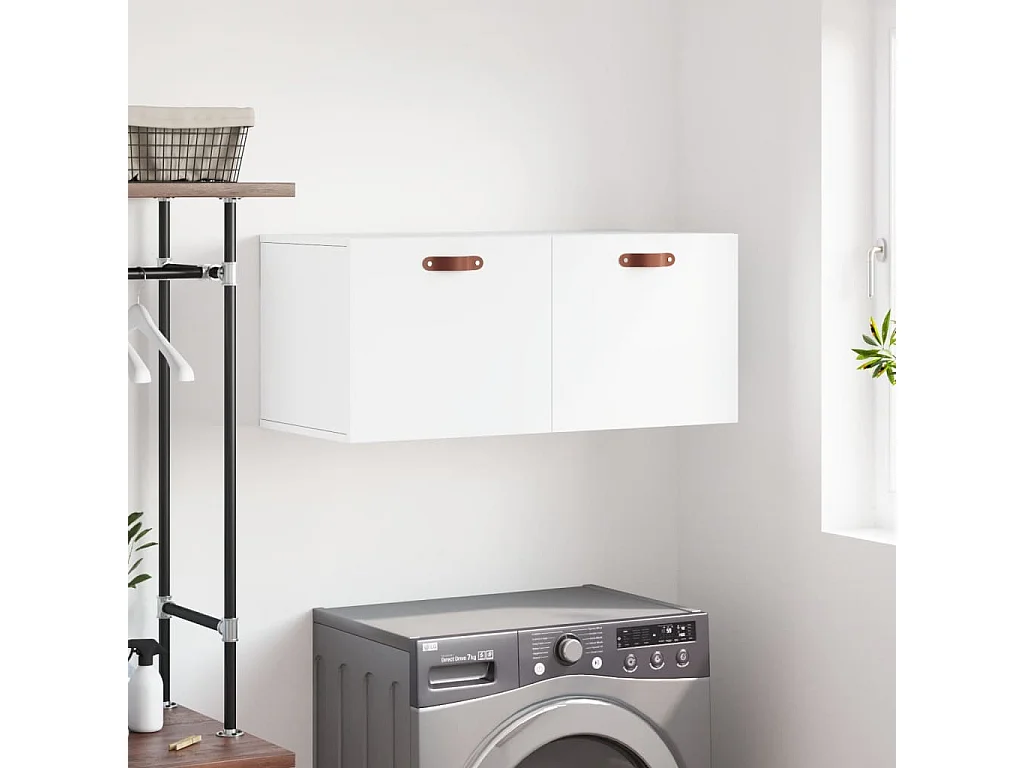 Wandschrank,Wandhängeschrank Weiß 80x36,5x35 cm Holzwerkstoff -gkd424115