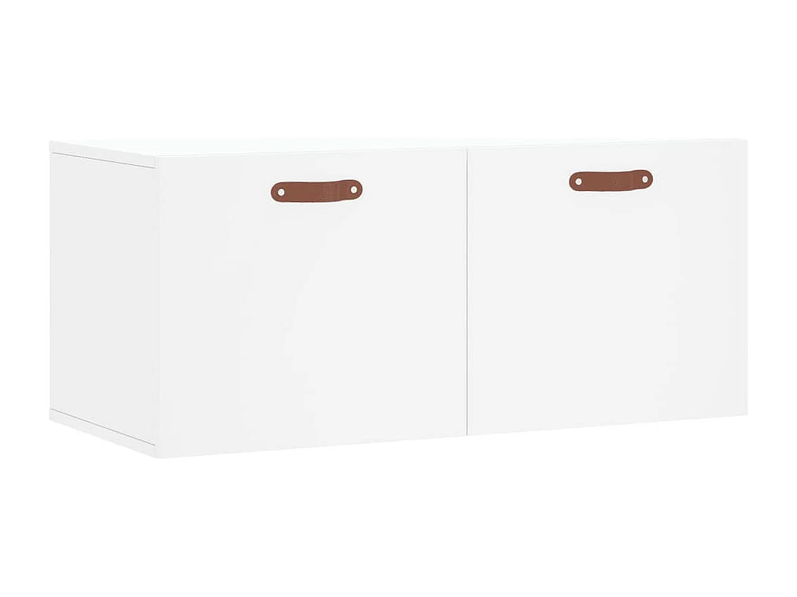 Wandschrank,Wandhängeschrank Weiß 80x36,5x35 cm Holzwerkstoff -gkd424115