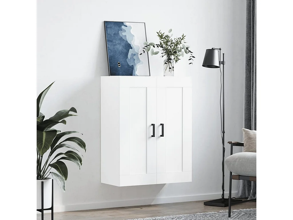 Wandschrank,Wandhängeschrank Weiß 69,5x34x90 cm Holzwerkstoff -gkd112155