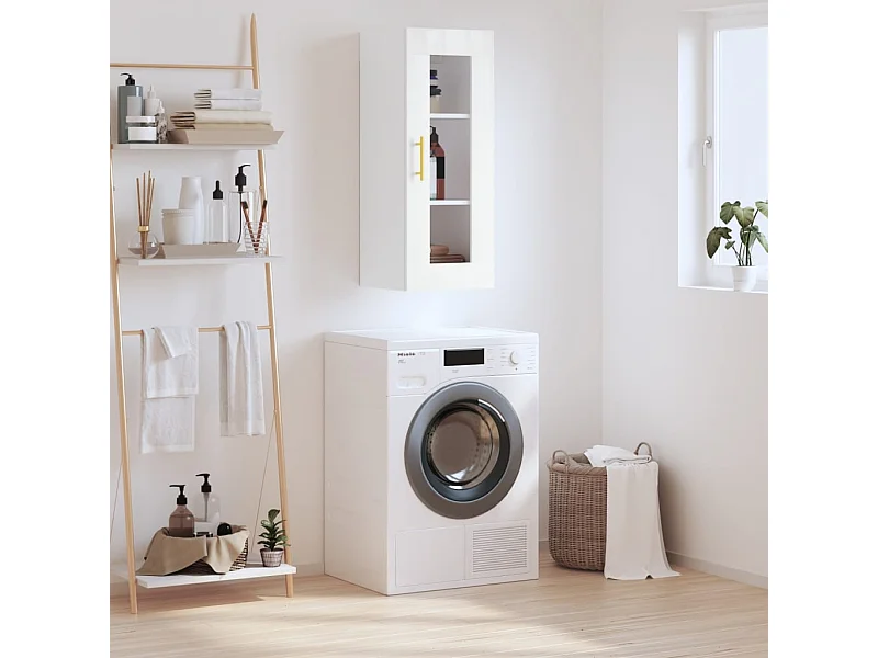 Wandschrank,Wandhängeschrank Weiß 34,5x34x90 cm -gkd732052