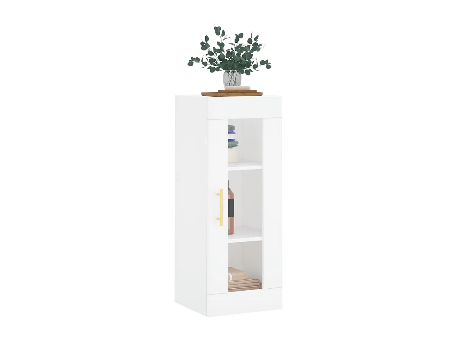 Wandschrank,Wandhängeschrank Weiß 34,5x34x90 cm -gkd732052