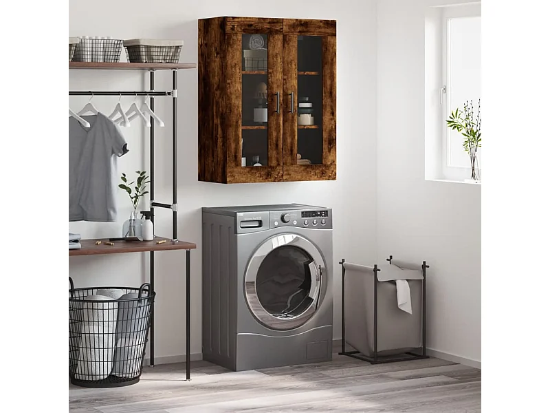 Wandschrank,Wandhängeschrank Räuchereiche 69,5x34x90 cm -gkd972181