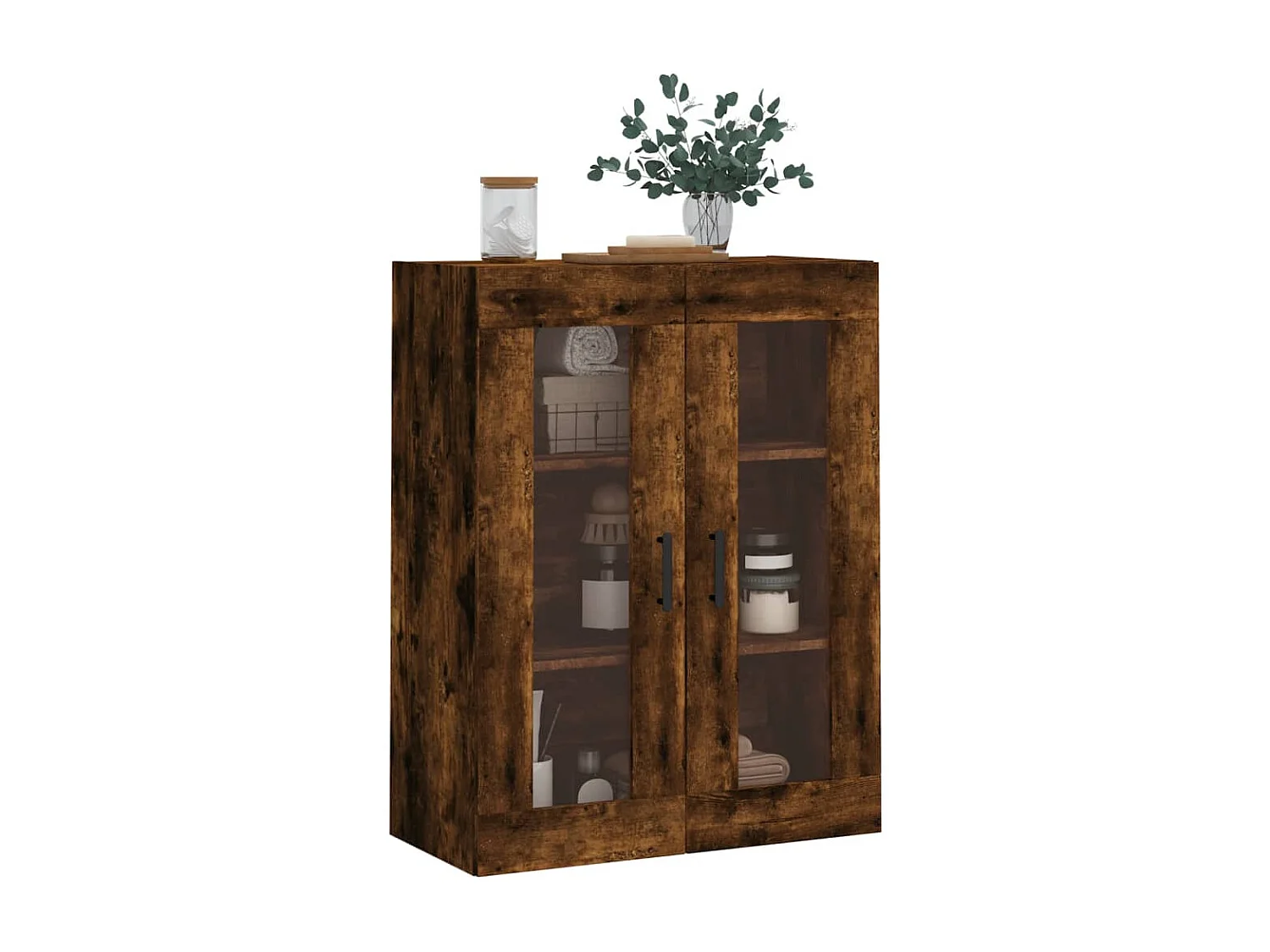 Wandschrank,Wandhängeschrank Räuchereiche 69,5x34x90 cm -gkd972181