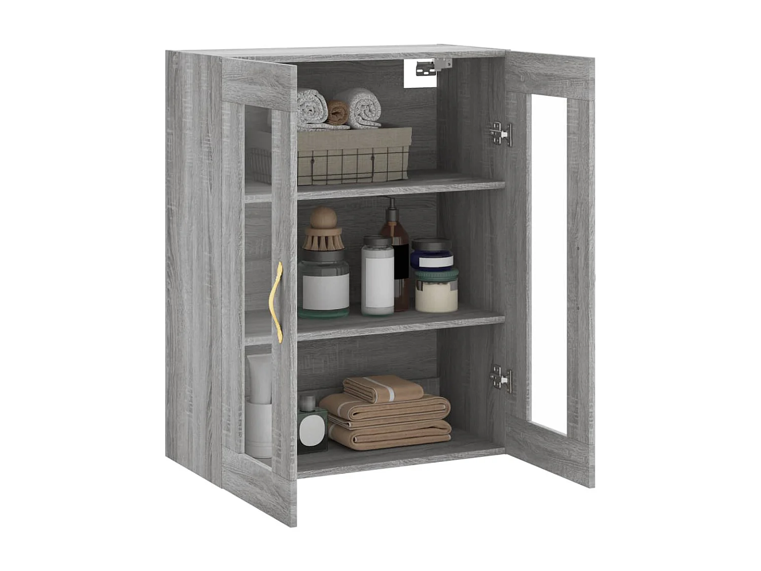 Wandschrank,Wandhängeschrank Grau Sonoma 69,5x34x90 cm -gkd836243