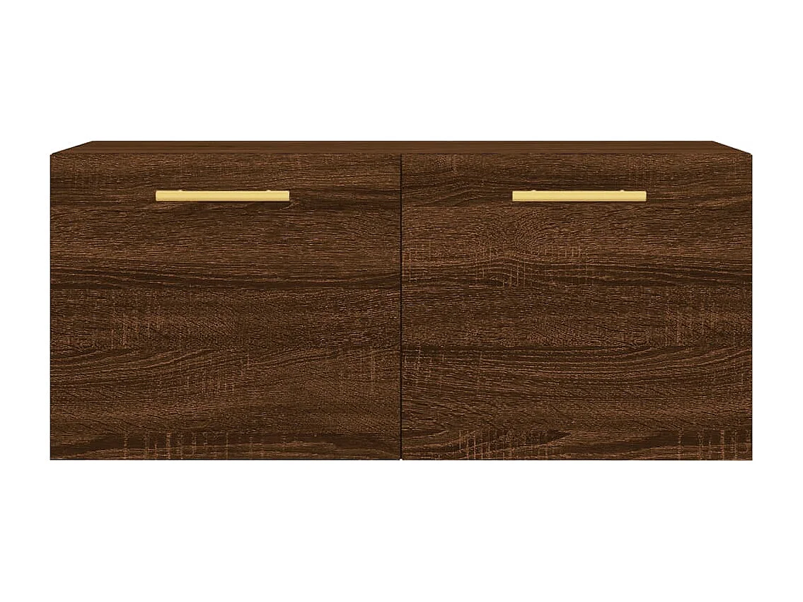 Wandschrank,Wandhängeschrank Braun Eichen-Optik 80x36,5x35 cm Holzwerkstoff -gkd634833