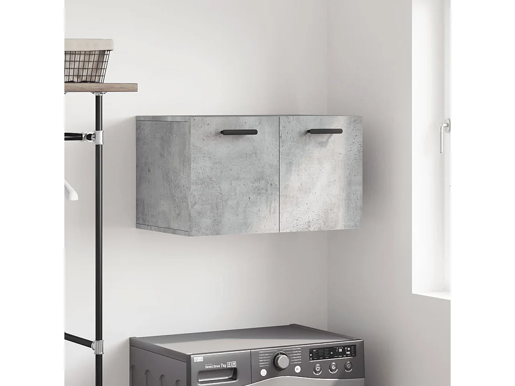 Wandschrank,Wandhängeschrank Betongrau 60x36,5x35 cm Holzwerkstoff -gkd883538