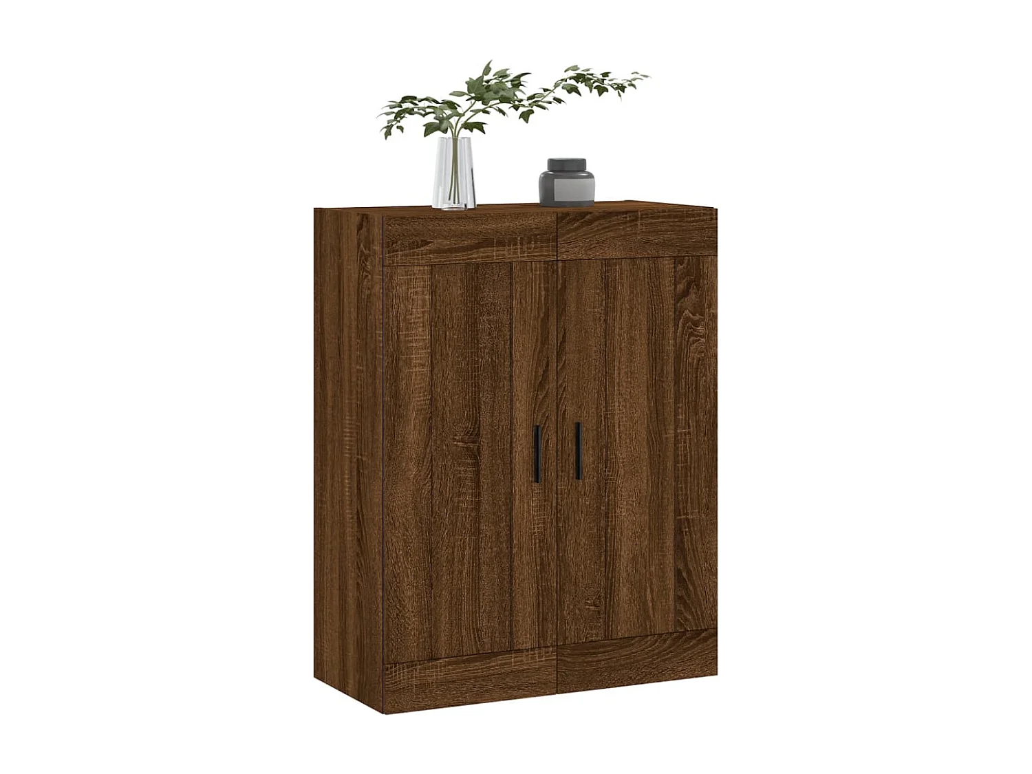 Wandschrank,Wandhängeschrank Braun Eichen-Optik 69,5x34x90 cm Holzwerkstoff -gkd215586