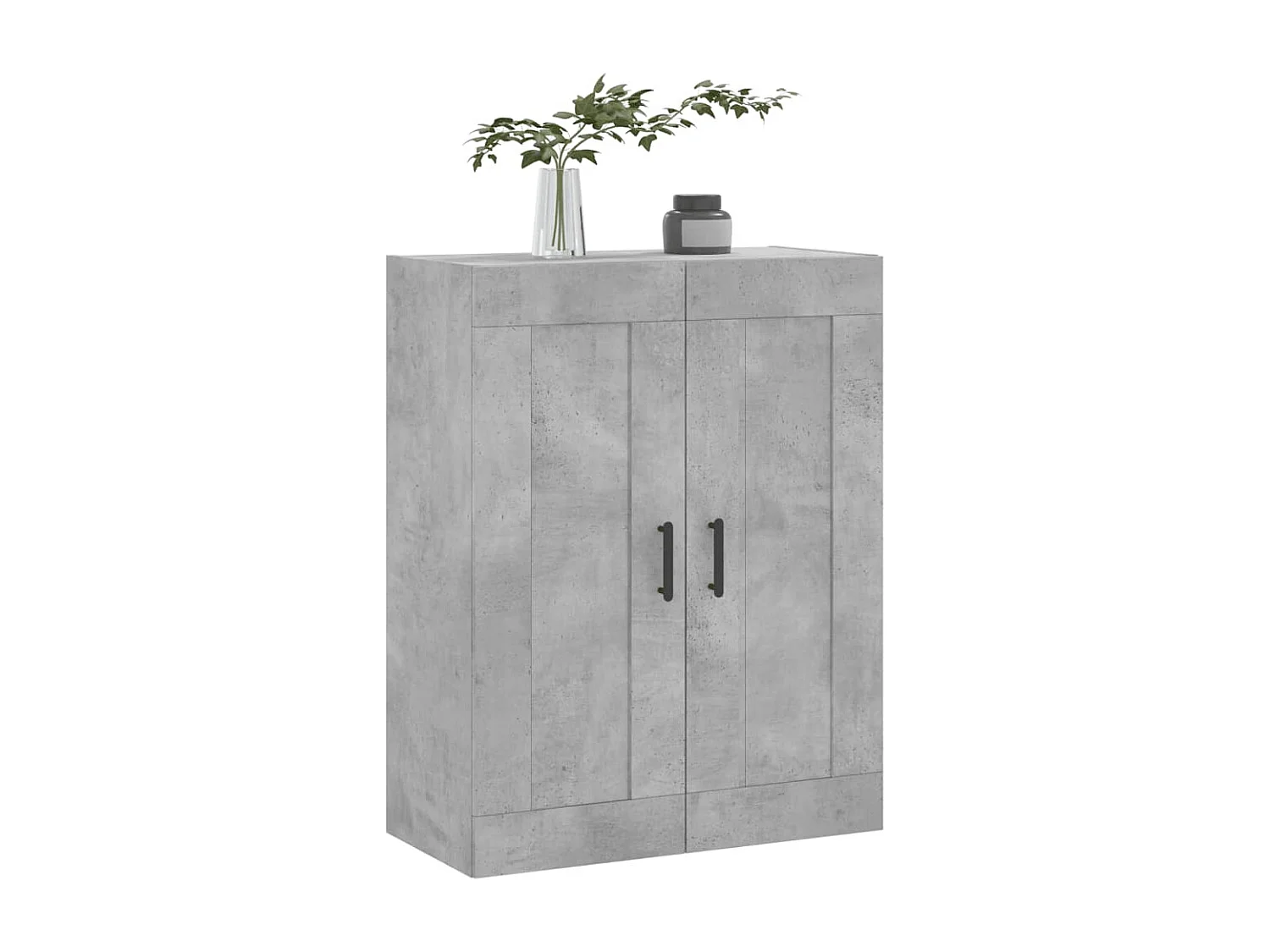 Wandschrank,Wandhängeschrank Betongrau 69,5x34x90 cm Holzwerkstoff -gkd538249