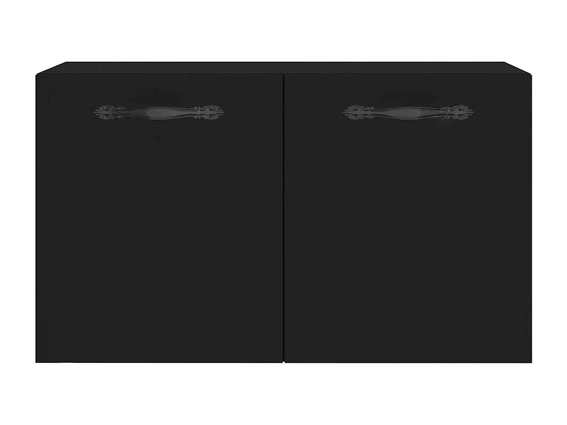 Wandschrank,Wandhängeschrank Schwarz 60x36,5x35 cm Holzwerkstoff -gkd733113