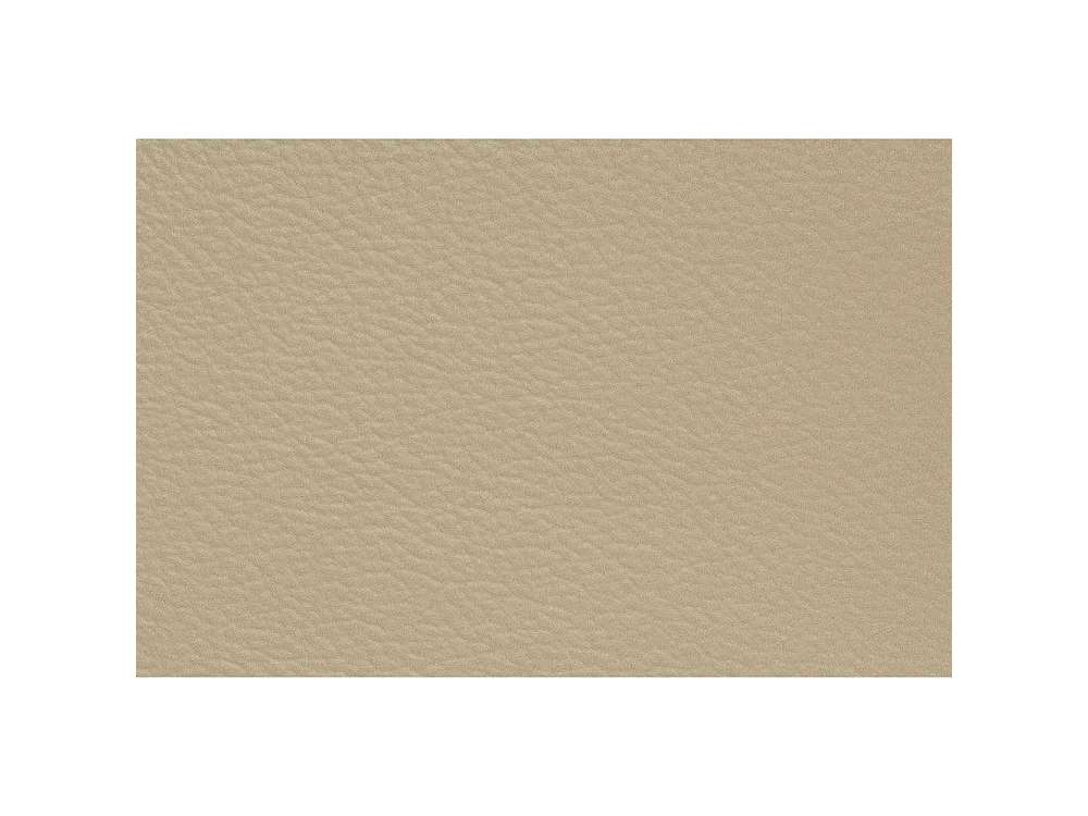 Canapé d'angle gauche convertible 8 places en cuir italien beige ASTON