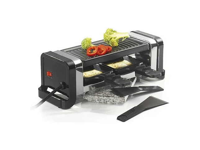 RACLETTE DUO GRILL/PIERRE350W NOIRE KITCHENCHEF - GR202-350N