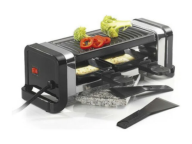 RACLETTE DUO GRILL/PIERRE350W NOIRE KITCHENCHEF - GR202-350N